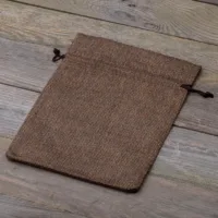 Burlap bag 18 x 24 cm - dark natural Halloween