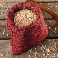 Burlap bag 8 cm x 10 cm - burgundy Wedding bags