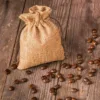 Burlap bag 8 cm x 10 cm - light brown Small bags