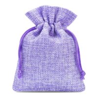 Burlap bag 8 cm x 10 cm - light purple Light purple bags