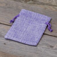 Burlap bag 8 cm x 10 cm - light purple Lavender and scented dried filling