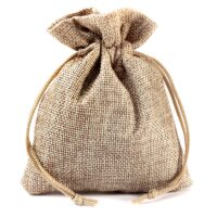 Burlap bag 8 cm x 10 cm - natural Baby Shower