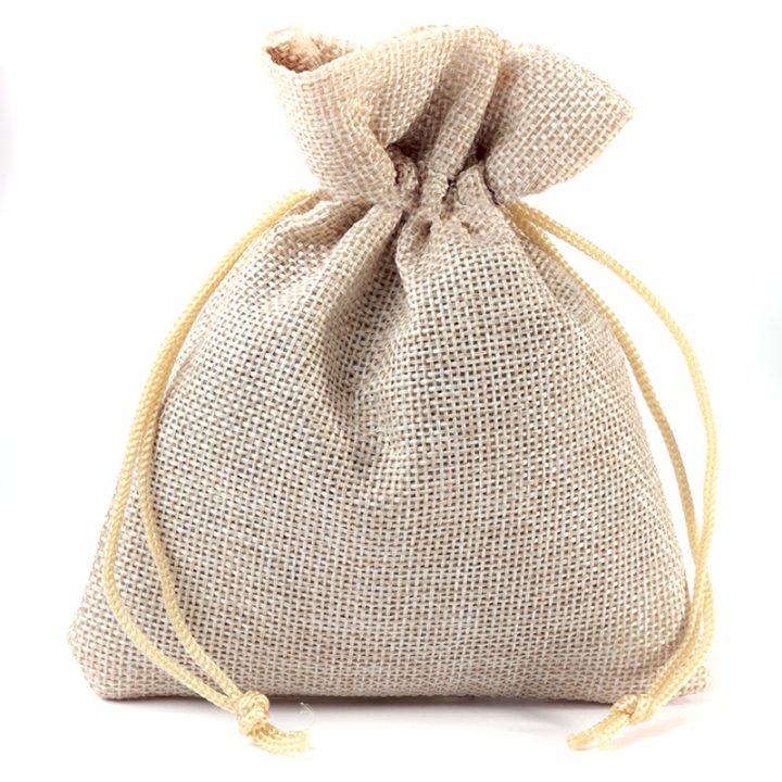 Burlap bag 8 x 10 cm - light natural Natural light bags