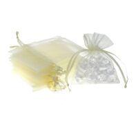 Organza bags 6 x 8 cm - ecru Baptism