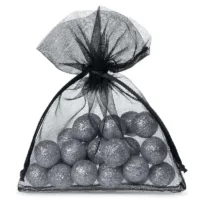 25 pcs Organza bags 7 x 9 cm - black 16 Organza bags 7 x 9 cm - black Small bags 7x9 cm