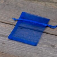 Organza bags 7 x 9 cm - blue Christmas bag