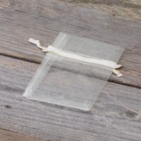 Organza bags 7 x 9 cm - ecru Baby Shower