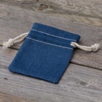 Jeans bags 8 x 10 cm - blue Table decoration