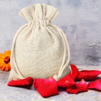 Pouches like linen 10 x 13 cm - natural Table decoration