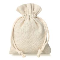 Pouches like linen 9 x 12 cm - natural Lavender pouches