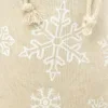 Bags like linen with printing 22 x 30 cm - natural / snow Printed organza bags