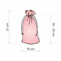Metallic bag 16 x 37 cm - gold Valentine's Day