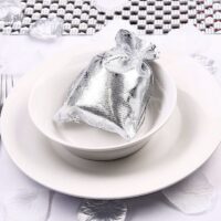 Metallic bags 10 x 13 cm - silver Small bags 10x13 cm