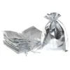 Metallic bags 18 x 24 cm - silver Christmas bag
