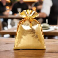 Metallic bags 26 x 35 cm - gold Gold bags