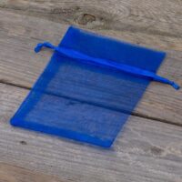 Organza bags 10 x 13 cm - blue Christmas bag