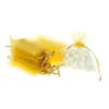Organza bags 10 x 13 cm - gold Baptism