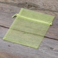 Organza bags 10 x 13 cm - green Easter