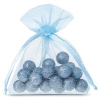 Organza bags 10 x 13 cm - light blue Light blue bags