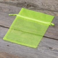 Organza bags 10 x 13 cm - neon green Easter