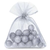 Organza bags 10 x 13 cm - silver Pouches silver / grey