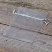 Organza bags 10 x 13 cm - silver Christmas bag