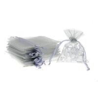 Organza bags 10 x 13 cm - silver Organza bags