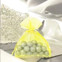 Organza bags 10 x 13 cm - yellow Small bags 10x13 cm