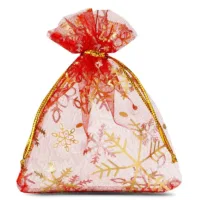 10 pcs Organza bags 10 x 13 cm - Christmas 14 Organza bags 10 x 13 cm - Christmas Christmas bag