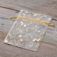 Organza bags 10 x 13 cm - Christmas / 8 Application