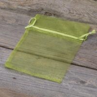 Organza bags 11 x 14 cm - green Organza bags