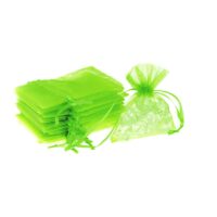 Organza bags 11 x 14 cm - neon green Organza bags