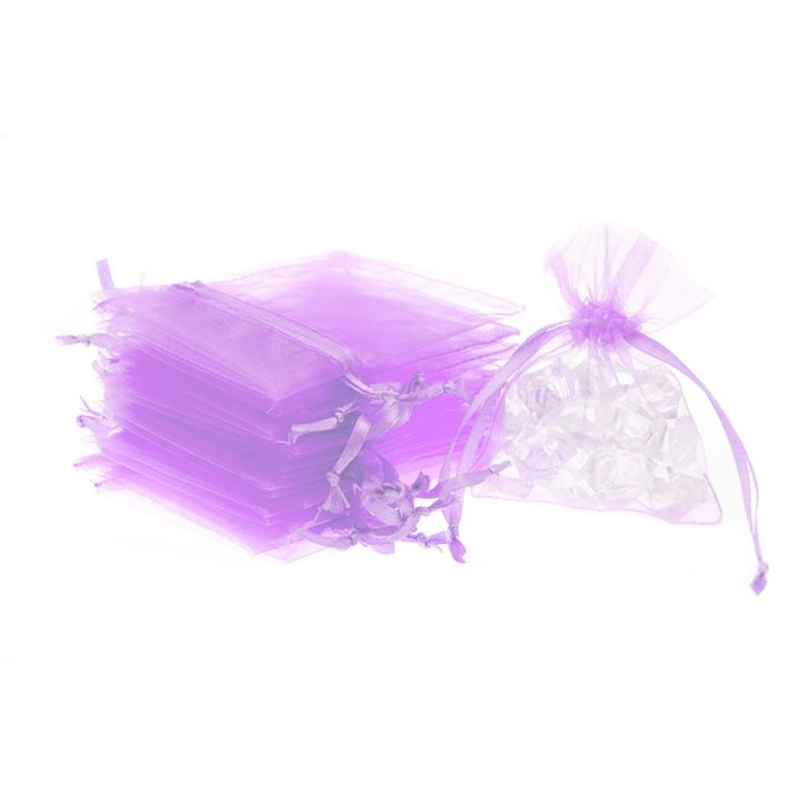 Organza bags 11 x 14 cm - light purple Table decoration