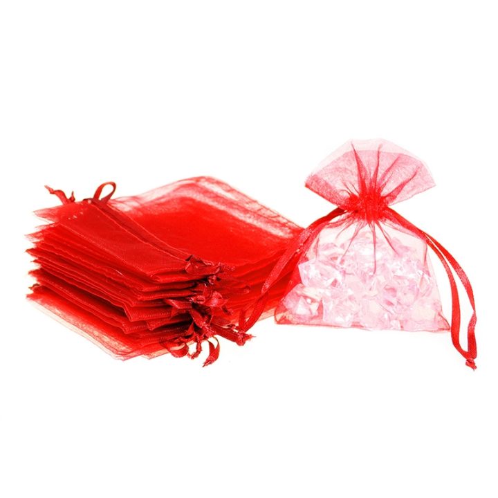 Organza bags 11 x 14 cm - red Organza bags