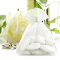 Organza bags 11 x 14 cm - white Organza bags