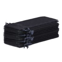 Organza bags 11 x 20 cm - black Black bags