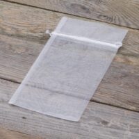 Organza bags 11 x 20 cm - white White bags