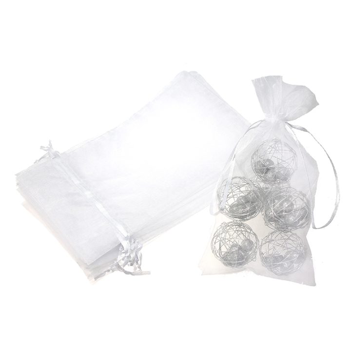 Organza bags 11 x 20 cm - white Soaps