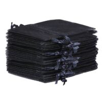 Organza bags 12 x 15 cm - black Halloween