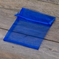 Organza bags 12 x 15 cm - blue Easter