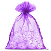 Organza bags 12 x 15 cm - dark purple