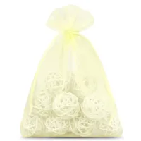 25 pcs Organza bags 12 x 15 cm - ecru 1 Organza bags 12 x 15 cm - ecru Ecru bags