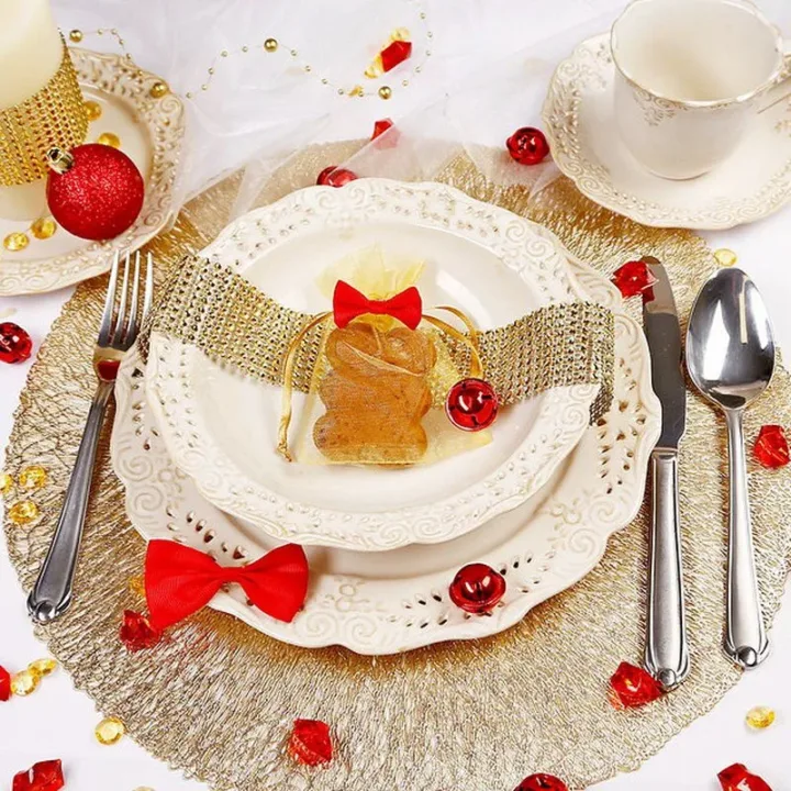 Organza bags 12 x 15 cm - gold Valentine's Day