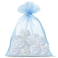 Organza bags 12 x 15 cm - light blue Light blue bags