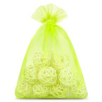 Organza bags 12 x 15 cm - neon green Green bags