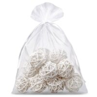 Organza bags 12 x 15 cm - white Small bags 12x15 cm