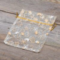 Organza bags 12 x 15 cm - Christmas / 8 Cosmetics