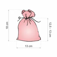 Organza bags 13 x 18 cm - black Medium bags