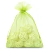 Organza bags 13 x 18 cm - green Green bags