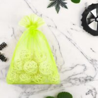 Organza bags 13 x 18 cm - neon green Green bags